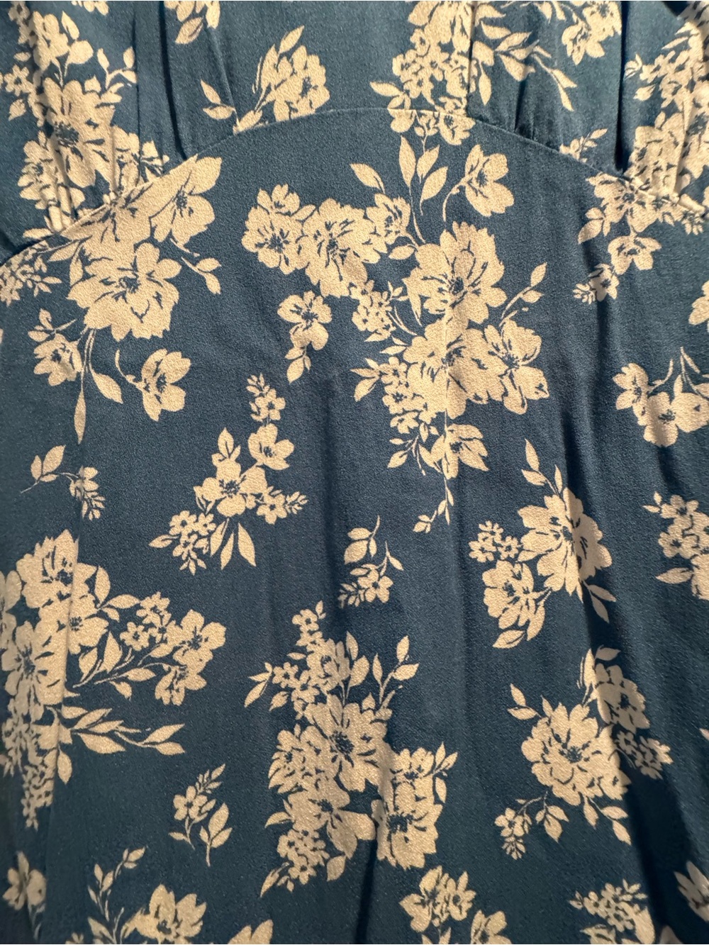 Old Navy Teal and White Floral Mini Dress - Picture 3 of 4